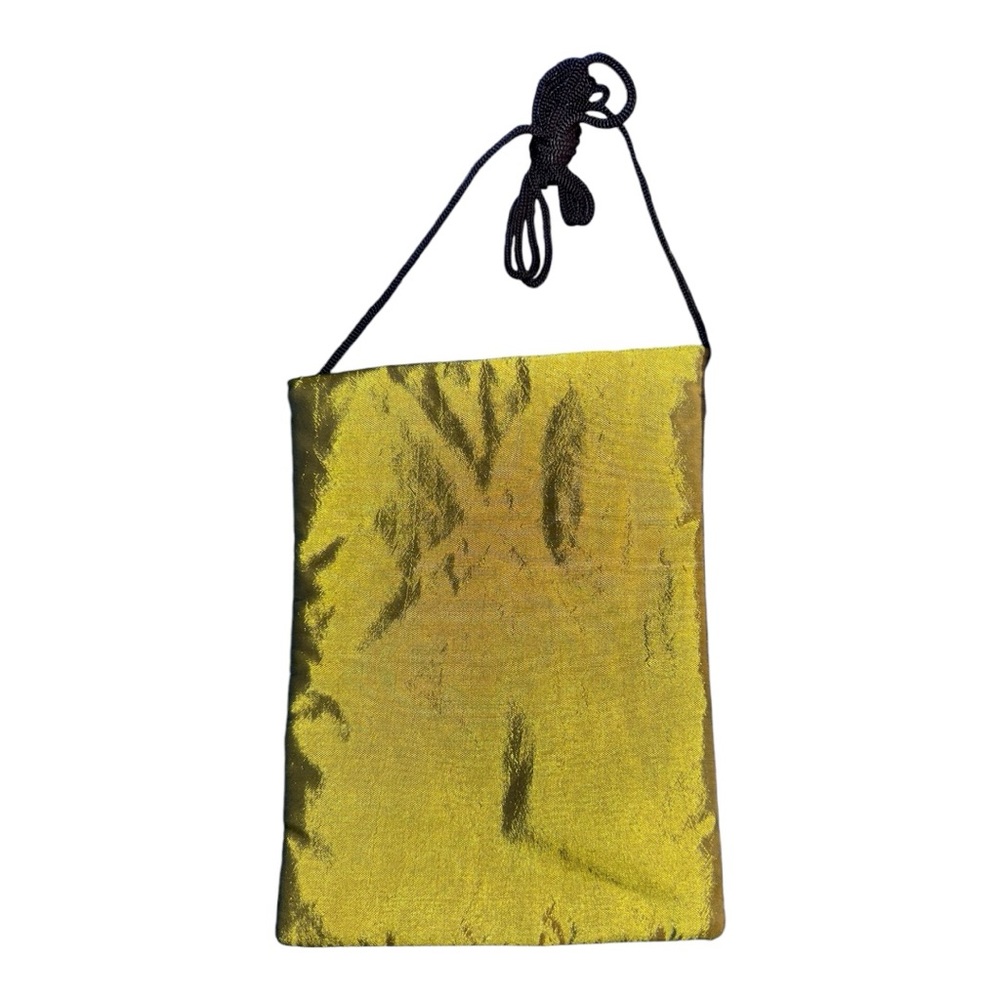 Green Fabric Crossbody Pouch - Lightweight Adjustable Strap Minimal Purse - Picture 2 of 2